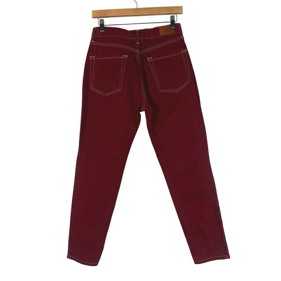 BDG Urban Outfitters Dad Jeans Womens 28 Rust Red Straight Leg 90s Retro Fall - Picture 3 of 7